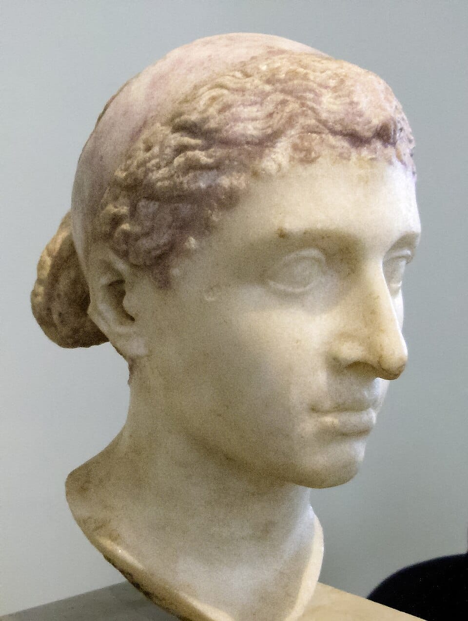 Marble bust of Cleopatra VII Philopator, Ptolemaic Queen of Egypt, Altes Museum Berlin.
