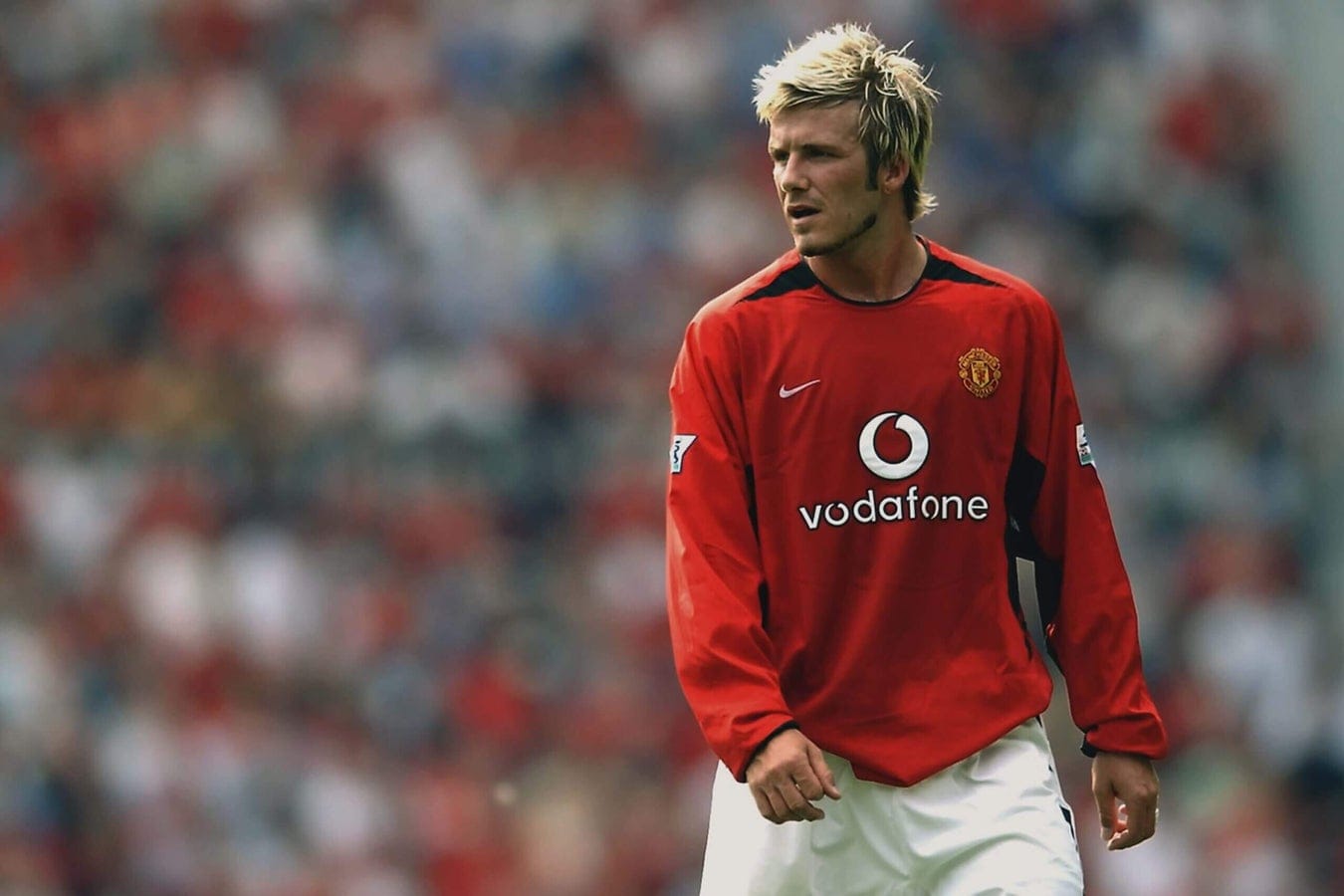 David Beckham during his early Manchester United career, embodying disciplined belief and the Law of Assumption in British football