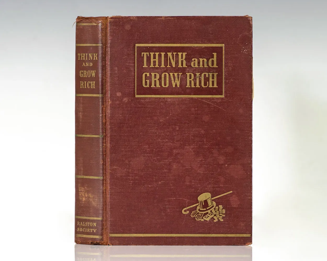 Think and Grow Rich first edition by Napoleon Hill, a foundational book on thought, intention, and success that influenced Jerry Hicks