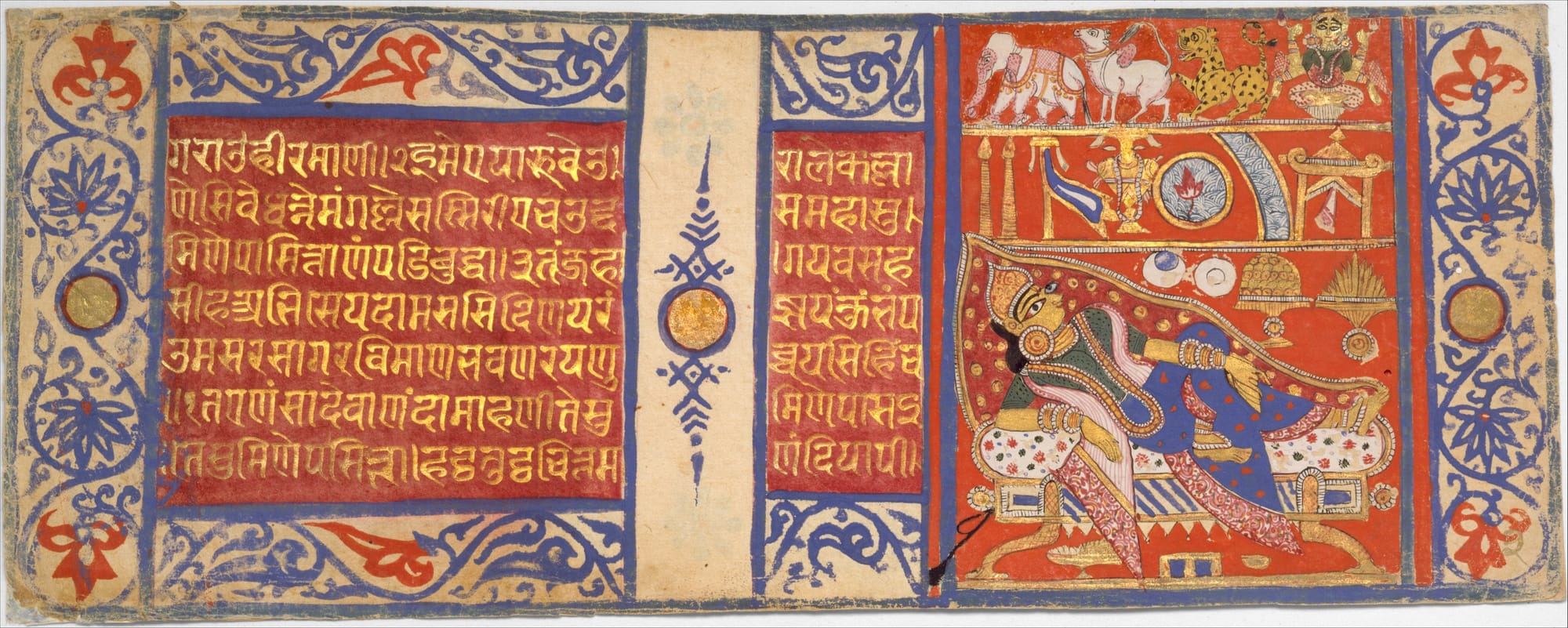 Illuminated Indian manuscript folio representing ancient wisdom traditions and universal oneness