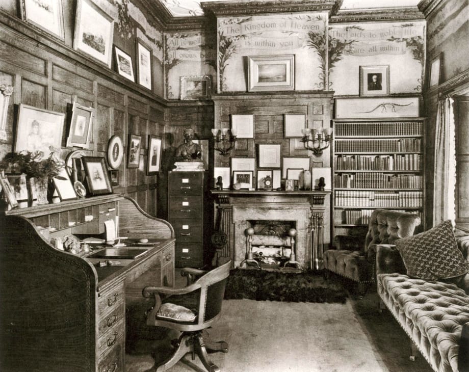 Andrew Carnegie’s private study, reflecting an environment of established authority, order, and institutional pressure.