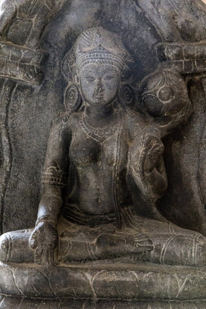 Gaja Lakshmi stone relief with elephants bathing the goddess, Pala period, Bihar, 9th century