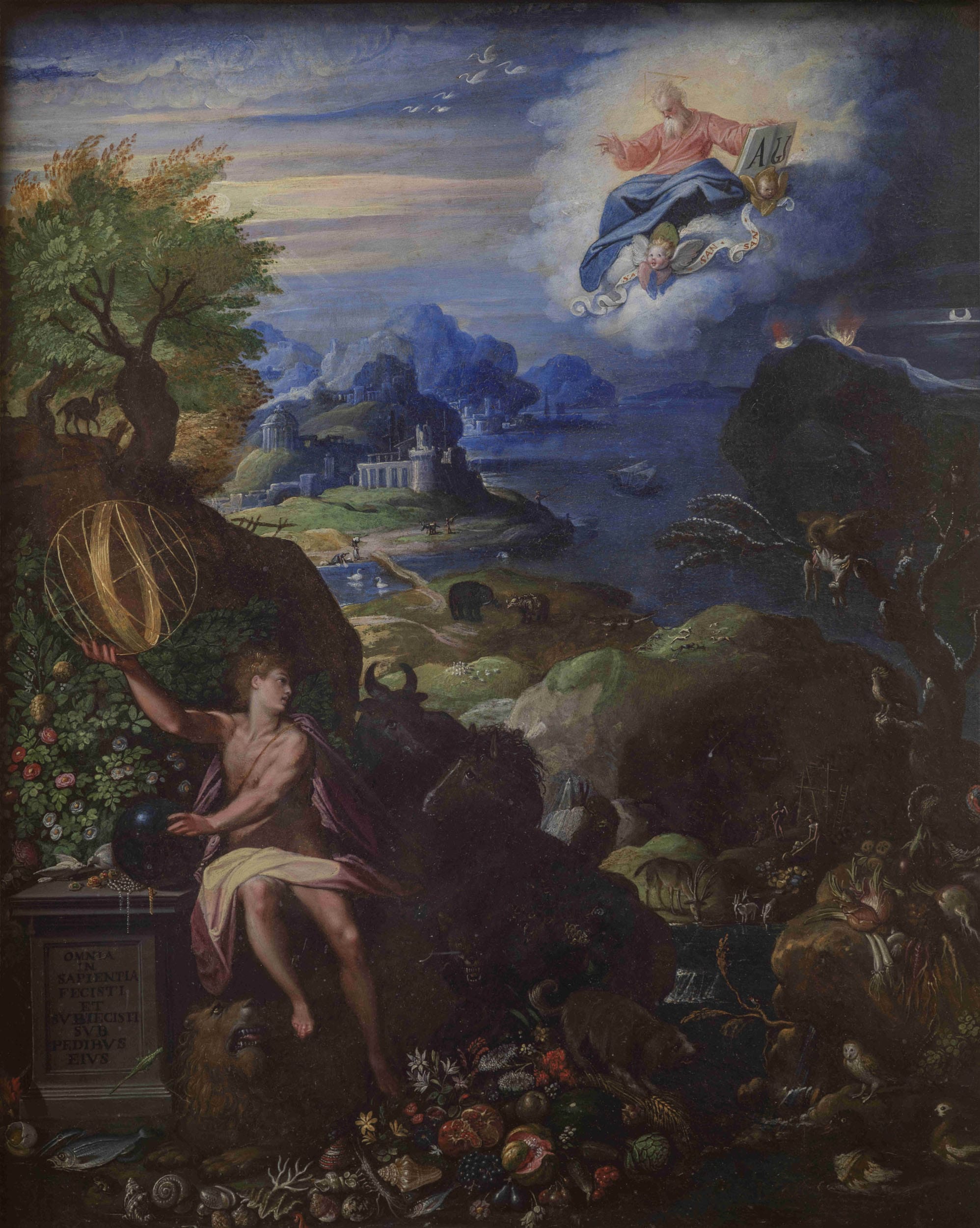 Allegory of Creation by Jacopo Zucchi symbolizing thought forming reality and wealth manifestation substance