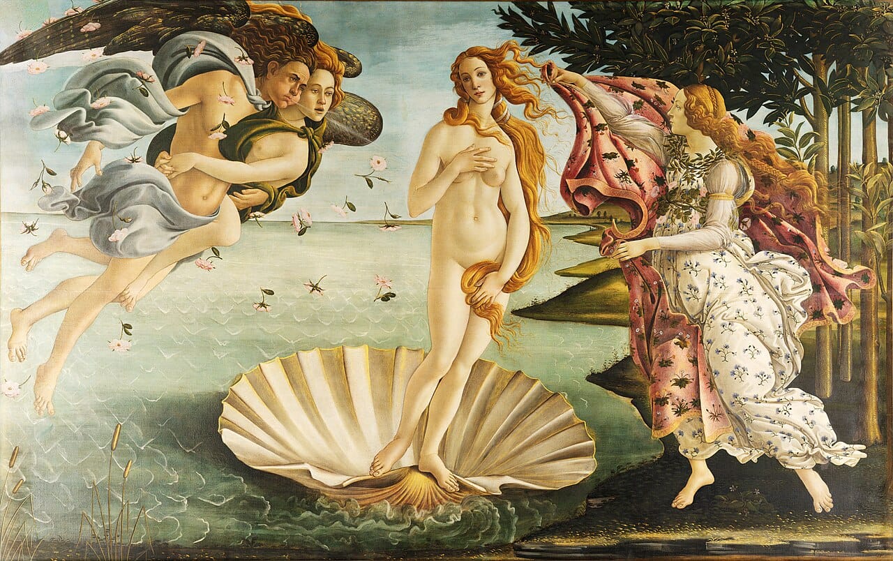 Sandro Botticelli’s The Birth of Venus symbolizing energetic flow, circulation, and abundance consciousness within the subconscious money mindset.