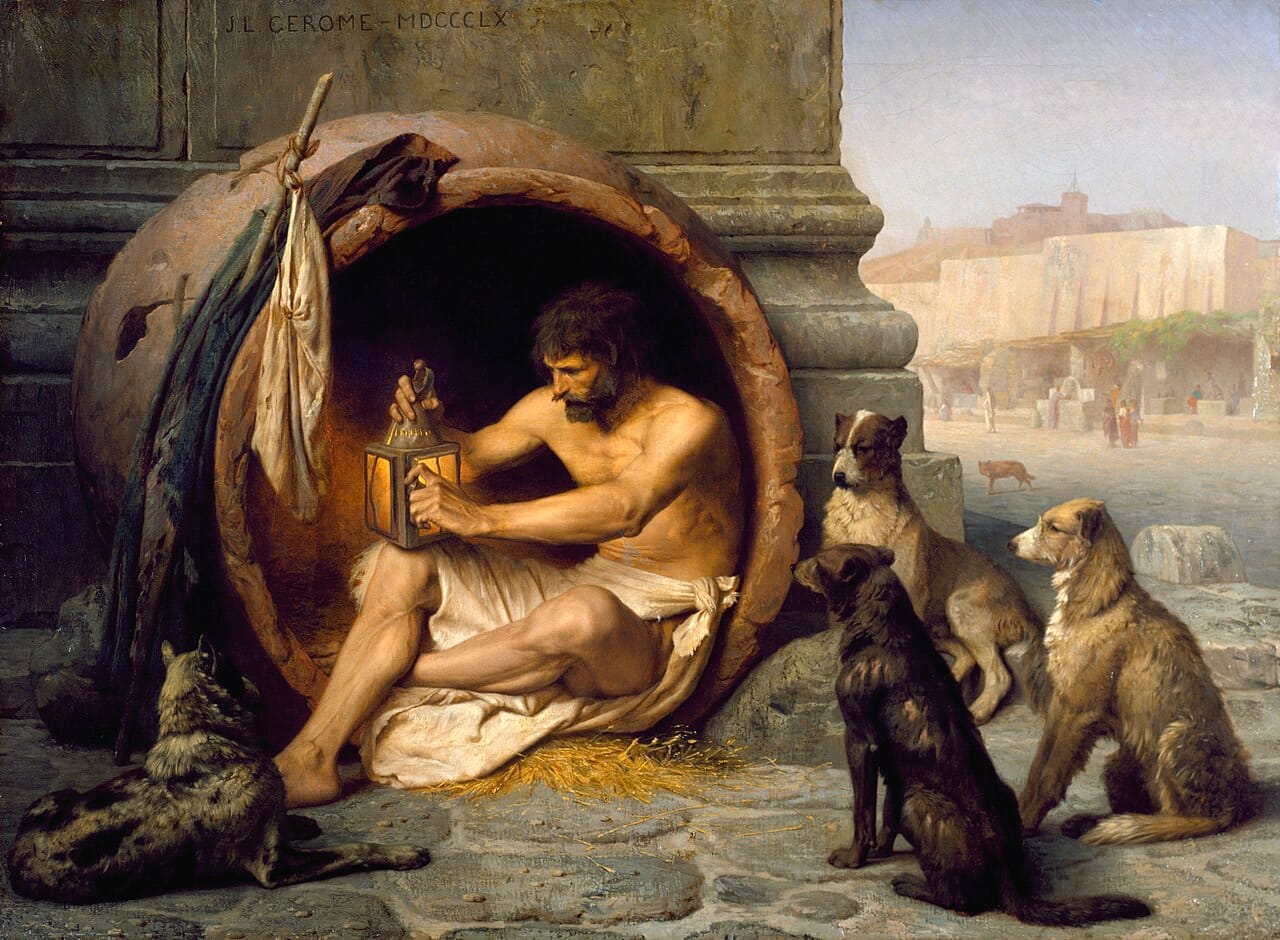 Diogenes by Jean-Léon Gérôme showing disciplined isolation and mastery within confinement