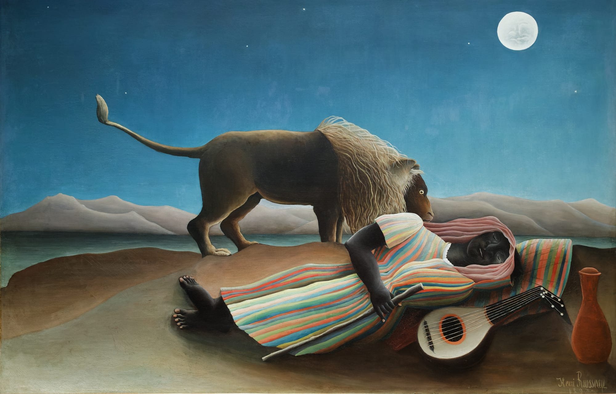 Henri Rousseau Sleeping Gypsy representing subconscious identity dream state and hidden potential
