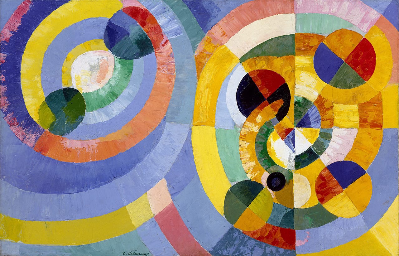 Robert Delaunay Circular Forms 1930 Orphism painting identity loops subconscious repetition pattern formation