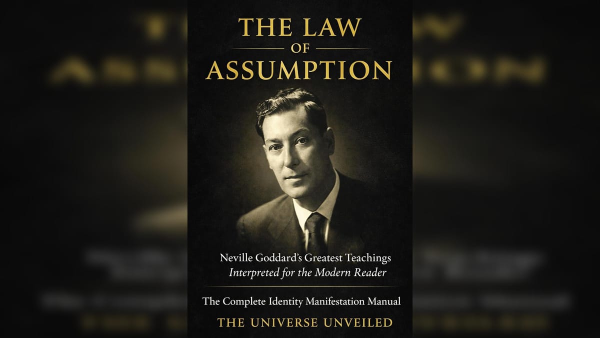 Law of Assumption book cover by The Universe Unveiled — Neville Goddard identity manifestation teachings manual