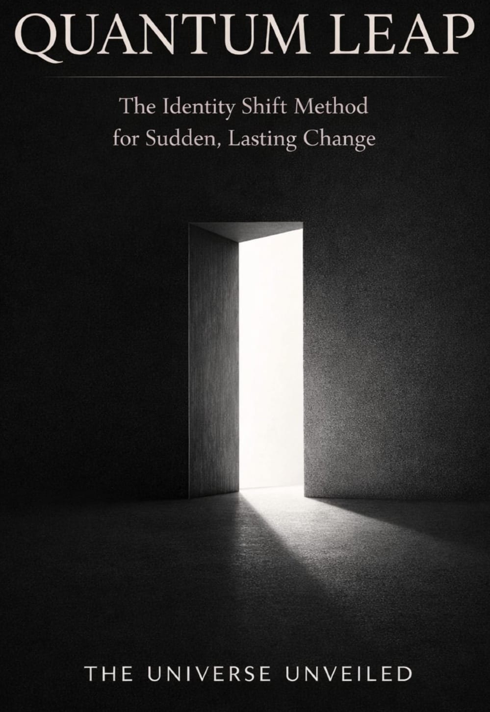 Quantum Leap book cover — Identity Shift Method for Sudden, Lasting Change by The Universe Unveiled