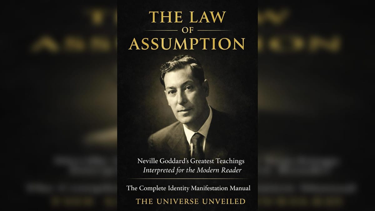 The Law of Assumption book cover — Neville Goddard's Greatest Teachings Interpreted for the Modern Reader by The Universe Unveiled
