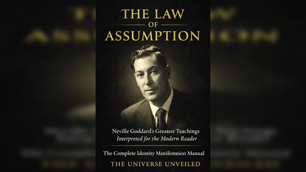 Law of Assumption book cover by The Universe Unveiled — Neville Goddard identity manifestation teachings manual