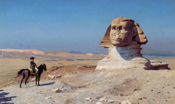Jean-Leon Gerome Bonaparte Before the Sphinx painting representing identity, destiny, and manifestation through perception