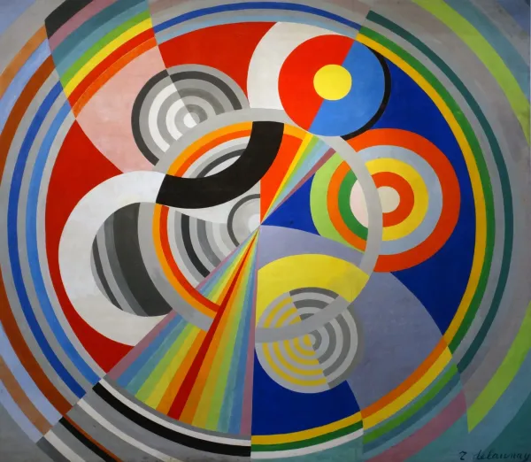 Robert Delaunay Circular Forms 1930 Orphism painting identity loops subconscious repetition pattern formation